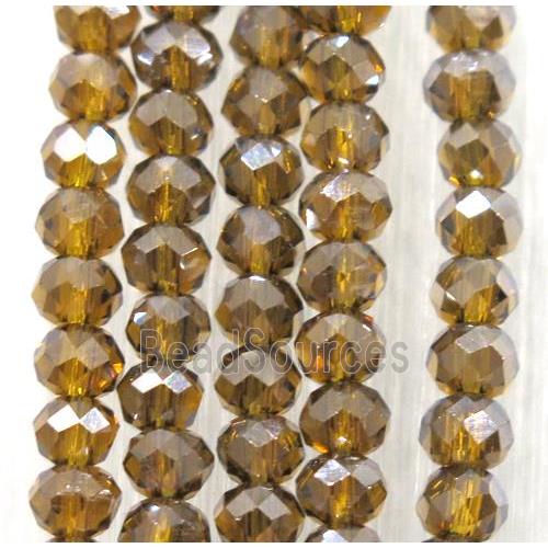 chinese crystal glass beads, faceted rondelle