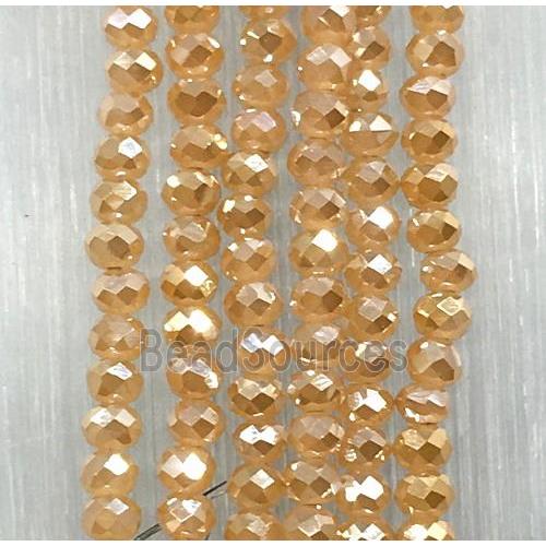 goldchampagne chinese crystal glass beads, faceted rondelle