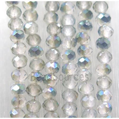 chinese crystal glass bead, faceted rondelle