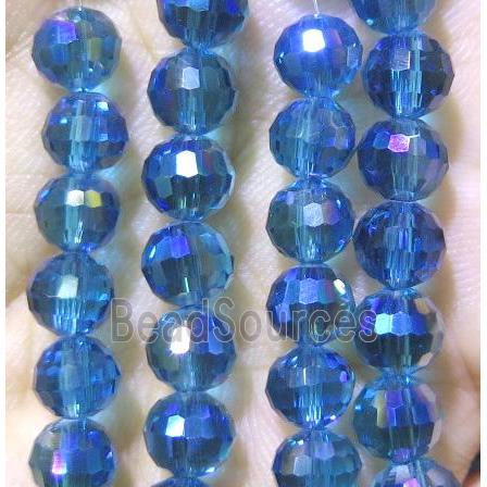 chinese crystal bead, faceted round