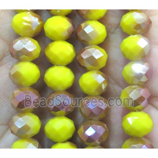 Chinese crystal glass bead, faceted rondelle