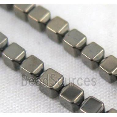 hematite cube bead