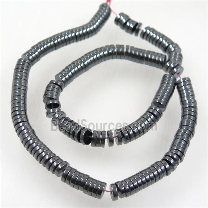 black Hematite heishi beads