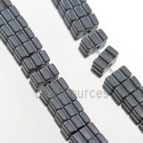 black Hematite square beads