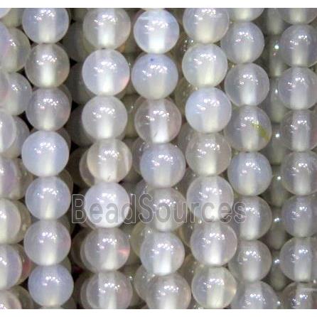 tiny grey agate beads, round