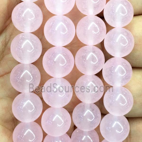 lt.pink Malaysia Jade beads, round