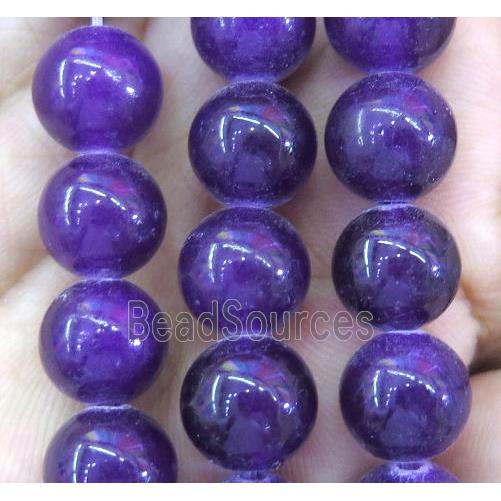 dark-purple jade bead, round, stabile