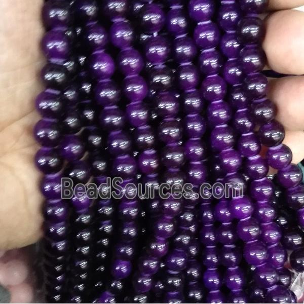 dark-purple jade bead, round, stabile