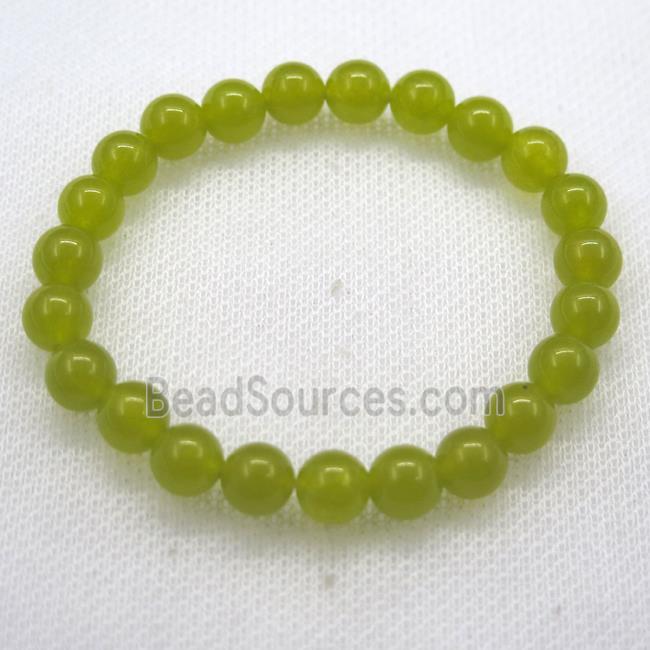 Stretch Jade bracelet, dye