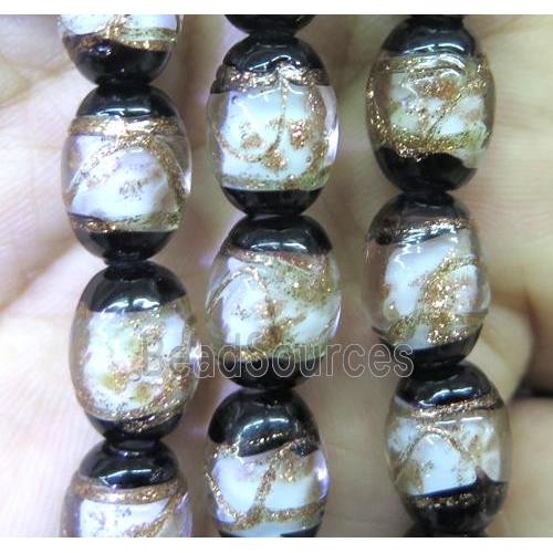 lampwork bead, barrel