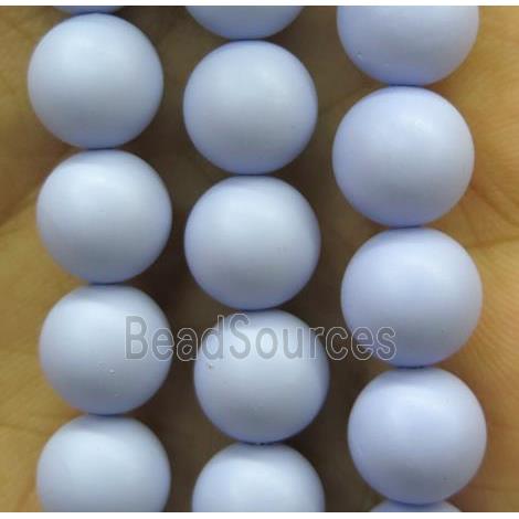 matte pearlized shell beads, round