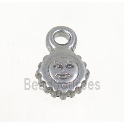 stainless steel sun charm pendant