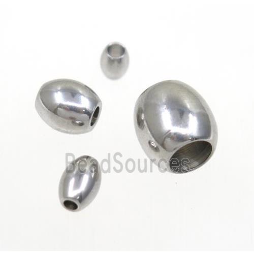 stainless steel barrel beads