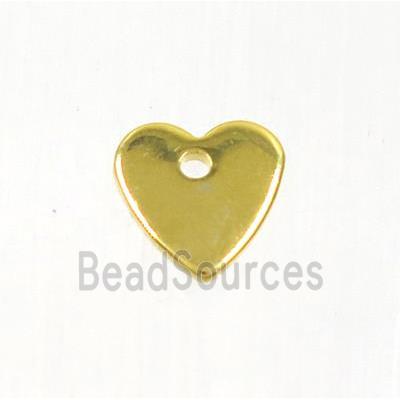 stainless steel pendant, heart, gold plated