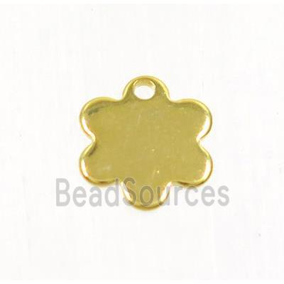 stainless steel tag pendant, gold plated