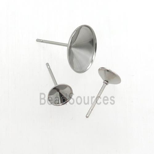 stainless steel stud earring with pad