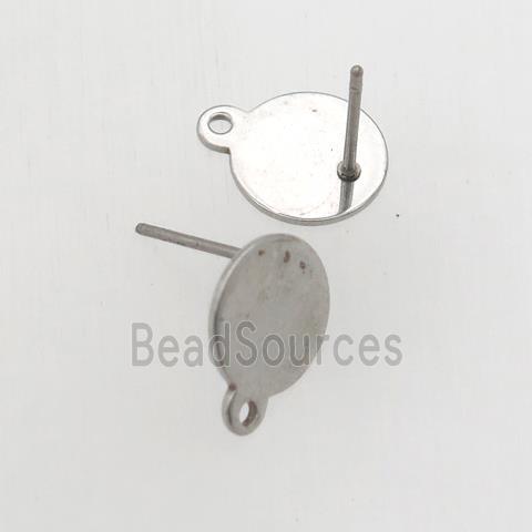 stainless steel stud earring with pad