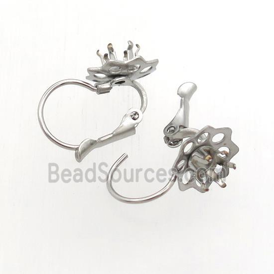 stainless steel leaveback earring with bail