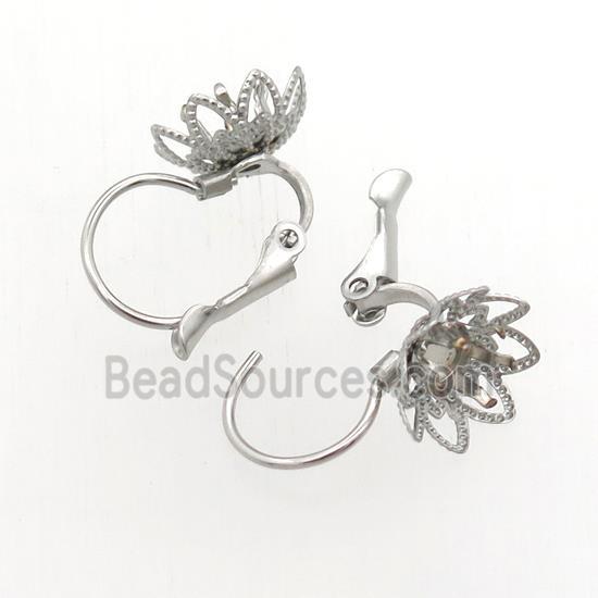 stainless steel leaveback earring with bail