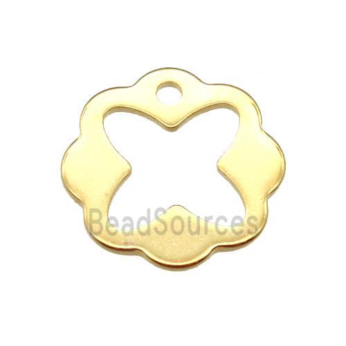 stainless steel stampings pendant, gold plated