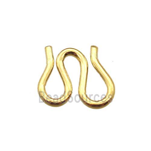 stainless steel W-clasp, gold plated