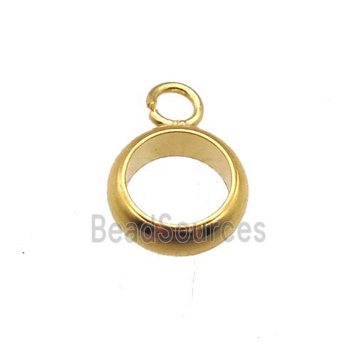 stainless steel hanger bail, gold plated