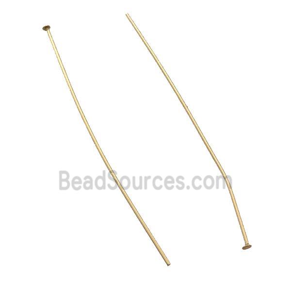 stainless steel T-headpins, gold plated