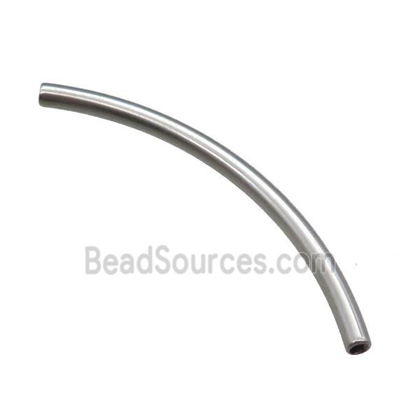 stainless steel tube beads, platinum plated