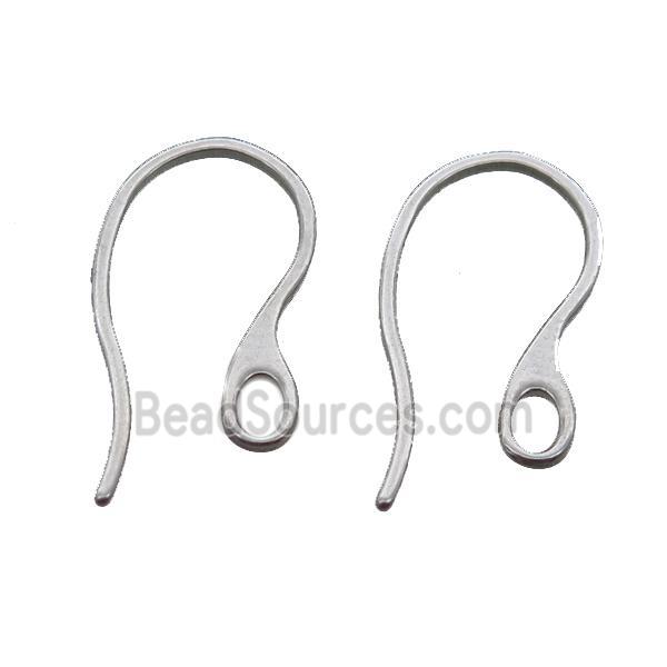 stainless steel Hook Earwire, platinum plated