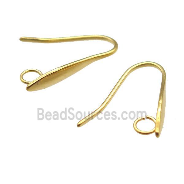 stainless steel Hook Earrings, gold plated