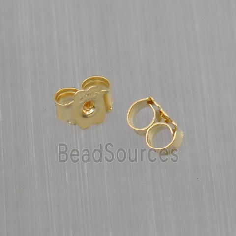 Sterling Silver Earrings Back Nut Gold Plated