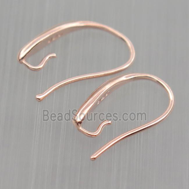 Sterling Silver Hook Earrings, rose gold