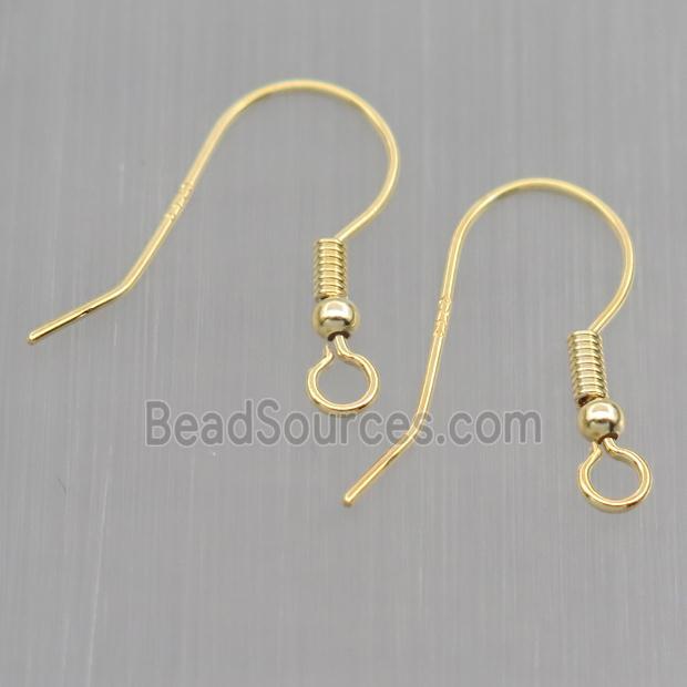 Sterling Silver hook Earrings, gold plated