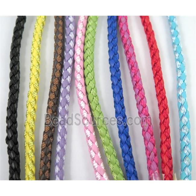 PU leather cord, round