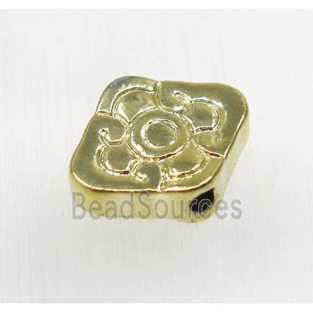 tibetan silver alloy beads, non-nickel, antique gold