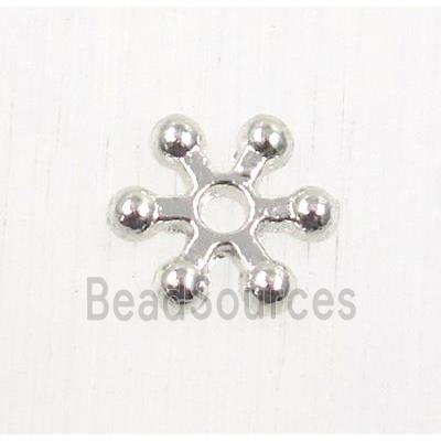 tibetan silver zinc beads, daisy, non-nickel, silver plated