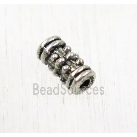 tibetan silver zinc tube beads, non-nickel