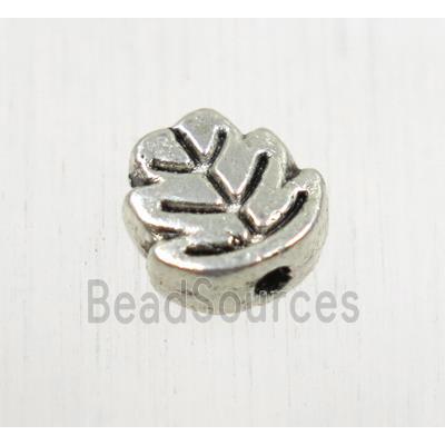 tibetan silver zinc leaf beads, non-nickel