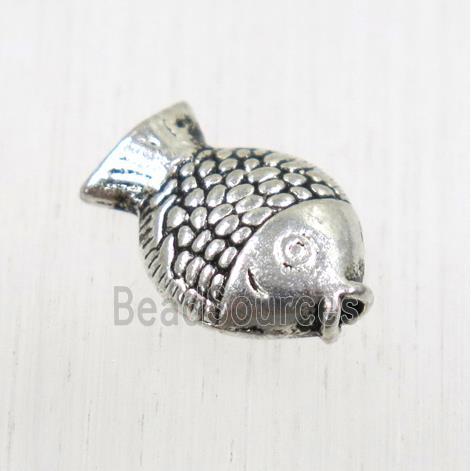 tibetan silver zinc fish beads, non-nickel