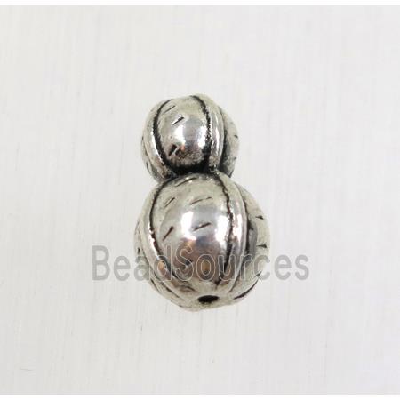 tibetan silver zinc gourd beads, non-nickel