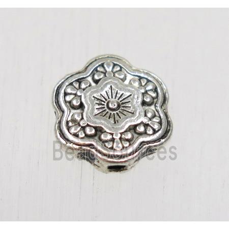 tibetan silver zinc flower beads, non-nickel