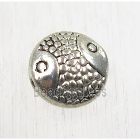 tibetan silver zinc fish beads, non-nickel