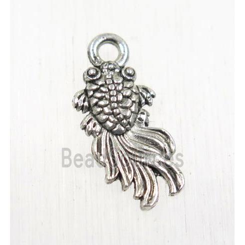 tibetan silver zinc fish pendant, non-nickel