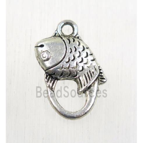 tibetan silver zinc fish pendant, non-nickel