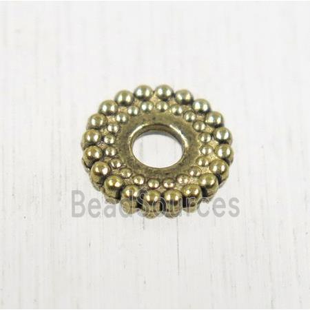 tibetan silver zinc spacer beads, non-nickel, antique gold