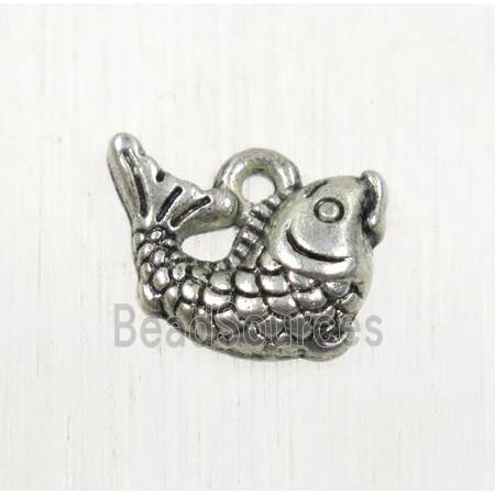 tibetan silver Zinc fish pendant, non-nickel