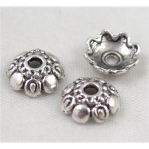 tibetan silver beadcaps Non-Nickel, approx 8mm dia