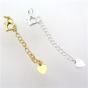 copper necklace extender, mix color, approx 12mm, 60mm length