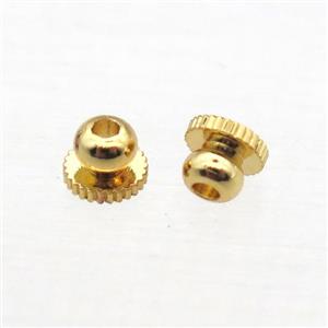 copper tassel cap bail, gold plated, approx 4mm