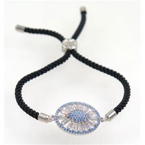 handmade bracelet with nylon wire, zircon bead, approx 15-20mm